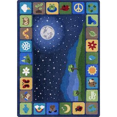 Peaceful Planet 7'8" x 10'9" Area Rug in Color Multi