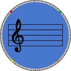 Kid Essentials Play Along 13'2" Round Area Rug in Color Blue