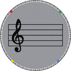 Kid Essentials Play Along 13'2" Round Area Rug in Color Gray
