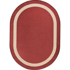Kid Essentials Portrait 7'8" x 10'9" Oval Area Rug in Color Wine