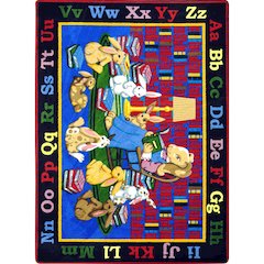 Kid Essentials Reading Rocks 7'8" x 10'9" Area Rug in Color Multi