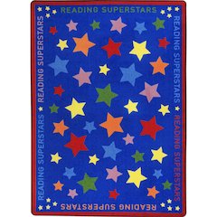 Kid Essentials Reading Superstars 7'8" x 10'9" Area Rug in Color Multi
