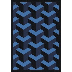 Kaleidoscope Rooftop 5'4" x 7'8" Area Rug in Color Navy