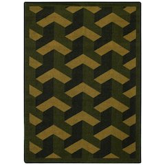 Kaleidoscope Rooftop 5'4" x 7'8" Area Rug in Color Olive