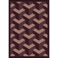 Kaleidoscope Rooftop 5'4" x 7'8" Area Rug in Color Plum