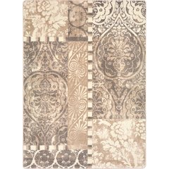 First Take Royal Mosaic 5'4" x 7'8" Area Rug in Color French Cream