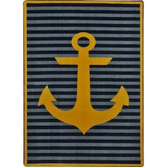 Kid Essentials Safe Mooring 5'4" x 7'8" Area Rug in Color Yellow