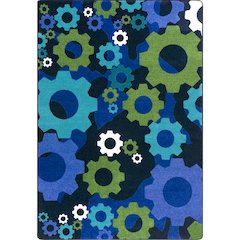 Kid Essentials Shifting Gears 5'4" x 7'8" Area Rug in Color Violet