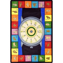 Kid Essentials Signs of the Time 7'8" x 10'9" Area Rug in Color Multi