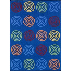 Kid Essentials Simply Swirls 7'8" x 10'9" Area Rug in Color Rainbow