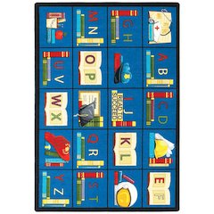 Kid Essentials Sit & Read 7'8" x 10'9" Area Rug in Color Multi