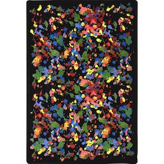 Kaleidoscope Splatter Paint 5'4" x 7'8" Area Rug in Color Multi