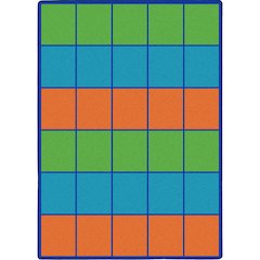 Kid Essentials Squares to Spare 10'9" x 13'2" Area Rug in Color Multi