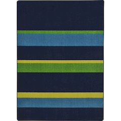 Kid Essentials Straight and Narrow 7'8" x 10'9" Area Rug in Color Navy