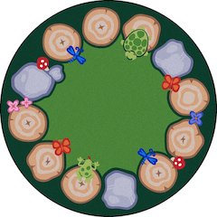 Kid Essentials Stumped 13'2" Round Area Rug in Color Multi