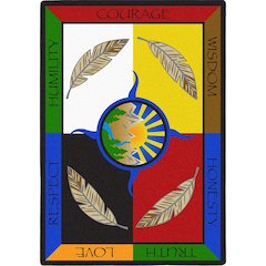 Kid Essentials Traditional Teachings 7'8" x 10'9" Area Rug in Color Multi