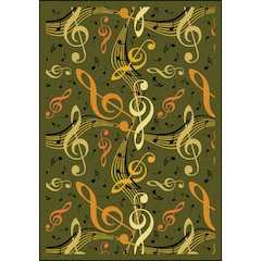 Kid Essentials Virtuoso 5'4" x 7'8" Area Rug in Color Green