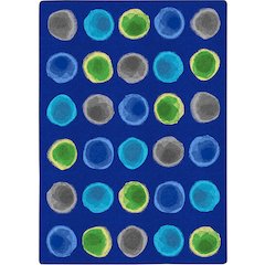 Kid Essentials Watercolor Spots 10'9" x 13'2" Area Rug in Color Marine
