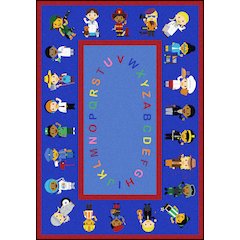 Kid Essentials We Work Together 7'8" x 10'9" Area Rug in Color Multi