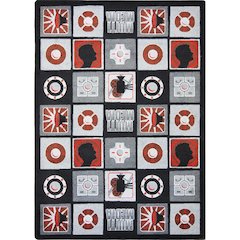 Kid Essentials Wired 5'4" x 7'8" Area Rug in Color Red