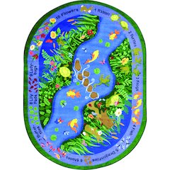 Kid Essentials You Can Find 7'8" x 10'9" Oval Area Rug in Color Multi