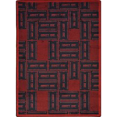 Any Day Matinee Admit One 7'8" x 10'9" Area Rug in Color Burgundy