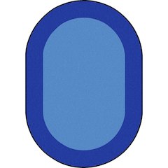 Kid Essentials All Around 10'9" x 13'2" Oval Area Rug in Color Blue
