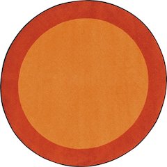 Kid Essentials All Around 13'2" Round Area Rug in Color Orange