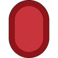 Kid Essentials All Around 10'9" x 13'2" Oval Area Rug in Color Red