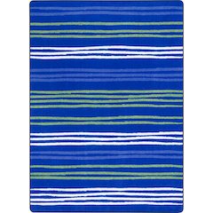 Kid Essentials All Lined Up 10'9" x 13'2" Area Rug in Color Seaglass