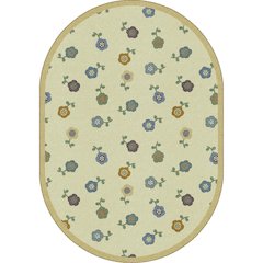 Kid Essentials Awesome Blossom 7'8" x 10'9" Oval Area Rug in Color Soft