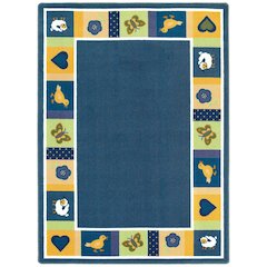 Kid Essentials Baby Blues 7'8" x 10'9" Area Rug in Color Bold