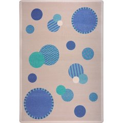 Playful Patterns Baby Dots 7'8" x 10'9" Area Rug in Color Blue