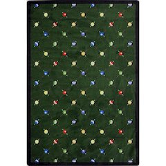 Games People Play Billiards 7'8" x 10'9" Area Rug in Color Green