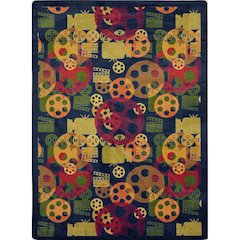 Any Day Matinee Blockbuster 7'8" x 10'9" Area Rug in Color Multi