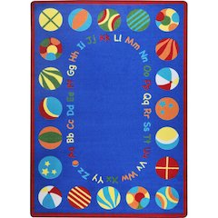 Kid Essentials Bouncy Balls 10'9" x 13'2" Area Rug in Color Multi