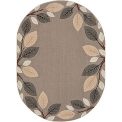 Kid Essentials Breezy Branches 10'9" x 13'2" Oval Area Rug in Color Neutral
