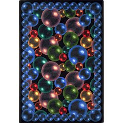 Kaleidoscope Bubbles 7'8" x 10'9" Area Rug in Color Rainbow