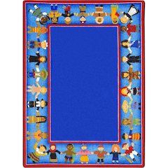 Kid Essentials Children of Many Cultures 10'9" x 13'2" Area Rug in Color Multi