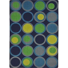 Kid Essentials Circle Back 10'9" x 13'2" Area Rug in Color Navy