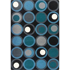 Kid Essentials Circle Back 10'9" x 13'2" Area Rug in Color Sapphire