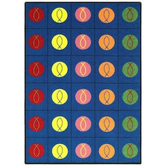Kid Essentials Circles & Symbols 10'9" x 13'2" Area Rug in Color Multi