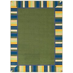 Kid Essentials Clean Green 7'8" x 10'9" Area Rug in Color Bold