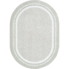Cozy Corner 7'8" x 10'9" Oval Area Rug in Color Sage