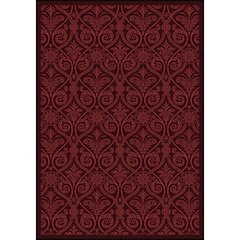Any Day Matinee Damascus 7'8" x 10'9" Area Rug in Color Burgundy