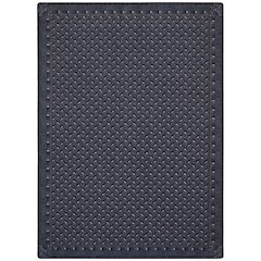 Kaleidoscope Diamond Plate 7'8" x 10'9" Area Rug in Color Steel Blue