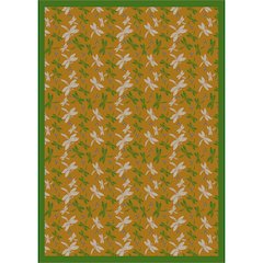 Kaleidoscope Dragonflies 7'8" x 10'9" Area Rug in Color Gold