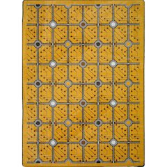 Kaleidoscope Electrode 7'8" x 10'9" Area Rug in Color Gold