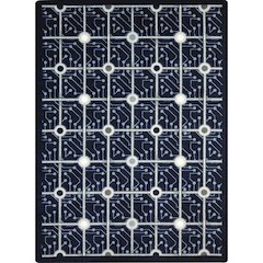 Kaleidoscope Electrode 7'8" x 10'9" Area Rug in Color Navy