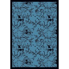 Kaleidoscope Fancy Fiddler 7'8" x 10'9" Area Rug in Color Blue